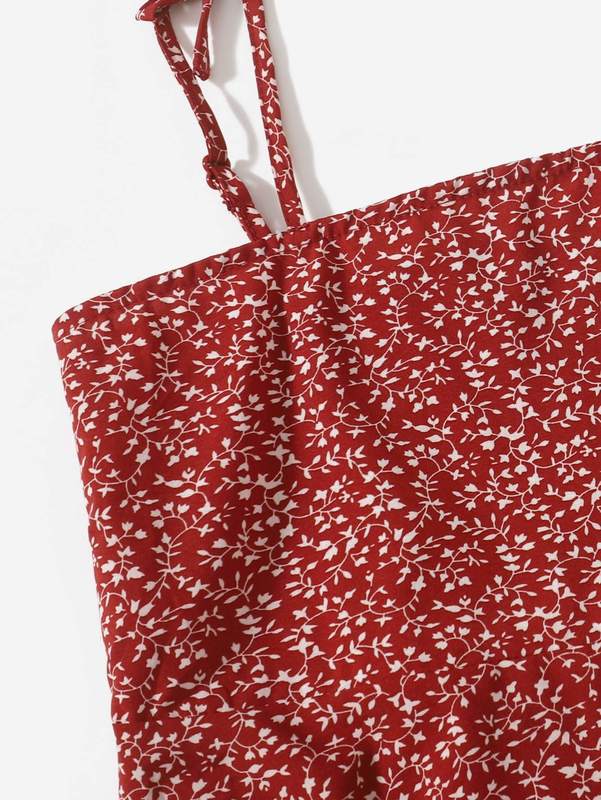 Girls Plants Print Cami Dress SHE