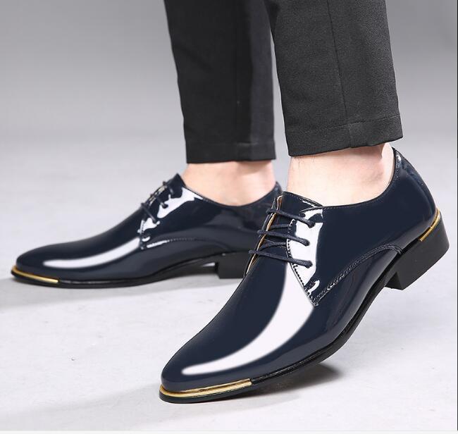 Autumn spring Newly Men's Quality Patent Leather Shoes Men's fashion shoes Size 38-47 Black Leather Soft Man Dress, Blue
Autumn spring Newly Men's Quality Patent Leather Shoes Men's fashion shoes Size 38-47 Black Leather Soft Man Dress, Blue