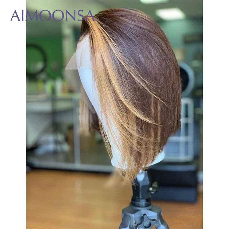 Honey Blonde Wig Short Wigs Bob Ombre Straight Lace Front Wig Preplucked And Bleached Knots Lace Human Hair T Part 130% Remy, As pic
Honey Blonde Wig Short Wigs Bob Ombre Straight Lace Front Wig Preplucked And Bleached Knots Lace Human Hair T Part 130% Remy, As pic