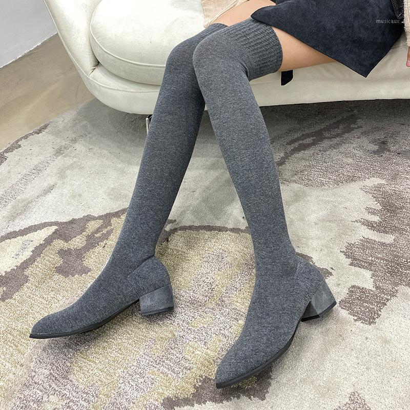 Winter 2020 Fall Women Block High Heels Over The Knee Boots Stretch Fabric knitting Boots Female Low Heels Long Sock Shoes1, Black
Winter 2020 Fall Women Block High Heels Over The Knee Boots Stretch Fabric knitting Boots Female Low Heels Long Sock Shoes1, Black