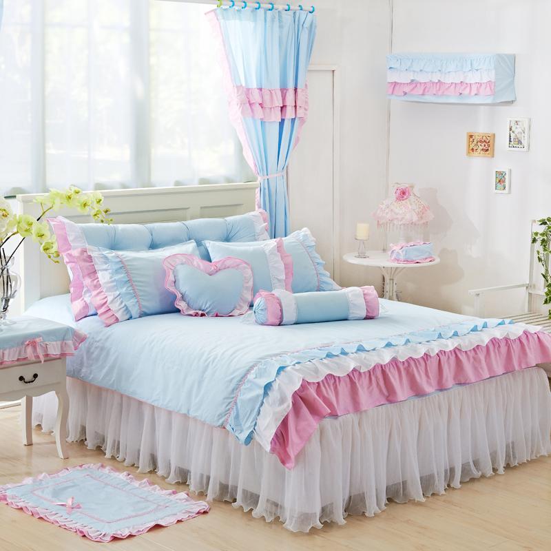 Cotton White Lace bed skirt set Korean style Girl Bedding Set 4/7Pcs King Queen Size bed Duvet Cover Pillow shams
Cotton White Lace bed skirt set Korean style Girl Bedding Set 4/7Pcs King Queen Size bed Duvet Cover Pillow shams