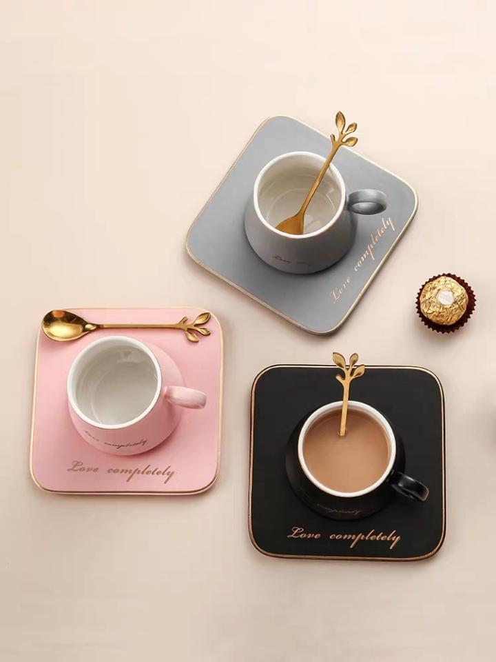 Coffee Cups Ceramic Cup Saucer Suit Afternoon Cup Small Coffee with Dish Spoon Set1, Grey set
Coffee Cups Ceramic Cup Saucer Suit Afternoon Cup Small Coffee with Dish Spoon Set1, Grey set