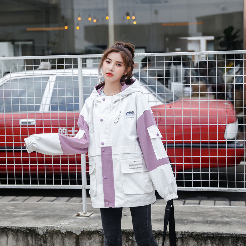 Spring and Autumn Clothing Easing Wild Jacket Outer Clothes Tooling Coat Female Leisure Sport Coat Women Jacket 201029