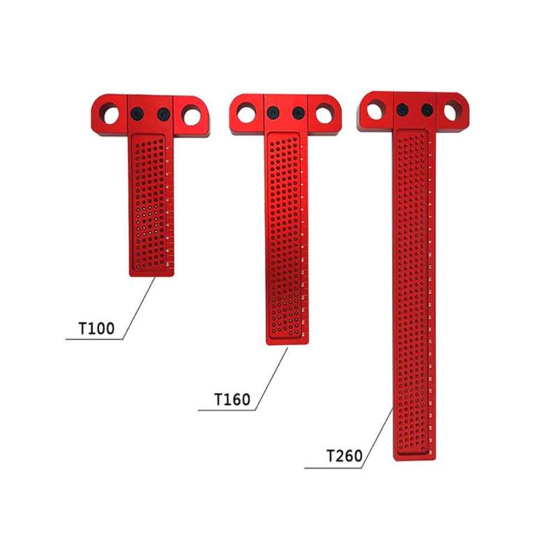 New Aluminum Alloy Precision Woodworking T-type 100mm/160mm /260mm Scribe Mark Measurement Tool Cross-calibration Ruler
New Aluminum Alloy Precision Woodworking T-type 100mm/160mm /260mm Scribe Mark Measurement Tool Cross-calibration Ruler