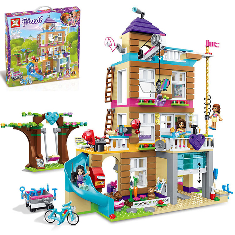 Friendship club girl small particle building block assembly toy holiday birthday gift educational toy play house
Friendship club girl small particle building block assembly toy holiday birthday gift educational toy play house