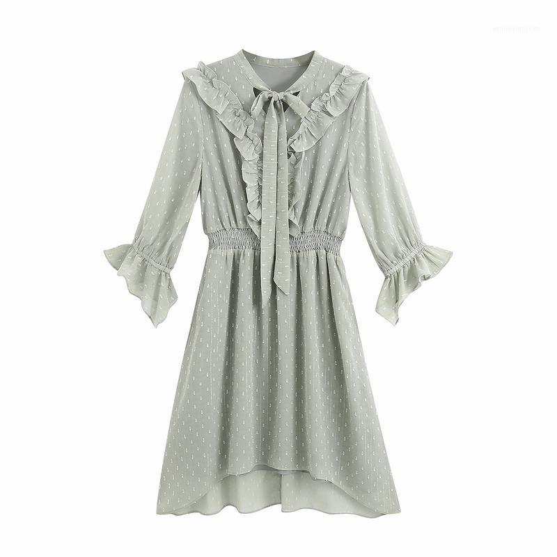 Summer Dress 2020 New Fashion Ruffles Bow Collar Flare Sleeve Women Dresses1, Gray
Summer Dress 2020 New Fashion Ruffles Bow Collar Flare Sleeve Women Dresses1, Gray