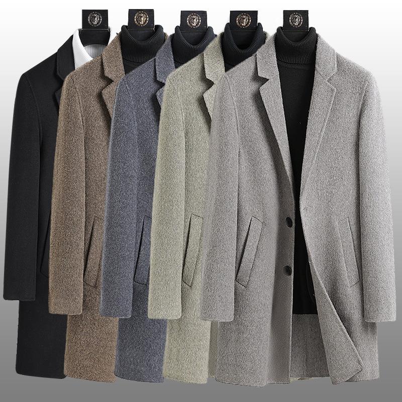 cashmere coat male long men's British wool woolen cloth coat cultivate morality in the fall and winter wind, Black
cashmere coat male long men's British wool woolen cloth coat cultivate morality in the fall and winter wind, Black
