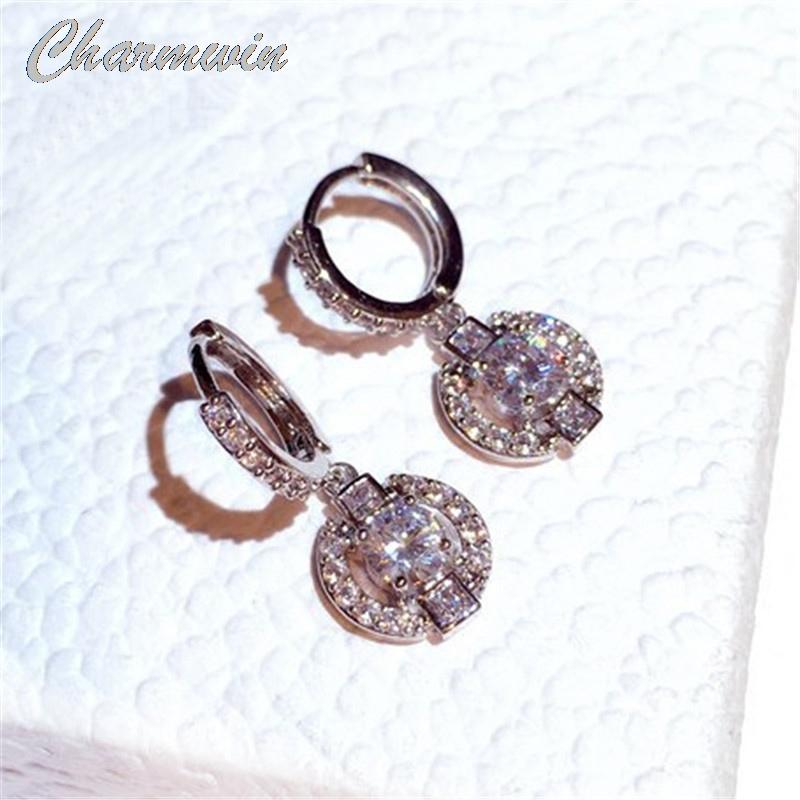 New Hoop Earrings For Women Earrings Exquisite Silver Color Rhinestone Fashion Jewelry Female
New Hoop Earrings For Women Earrings Exquisite Silver Color Rhinestone Fashion Jewelry Female