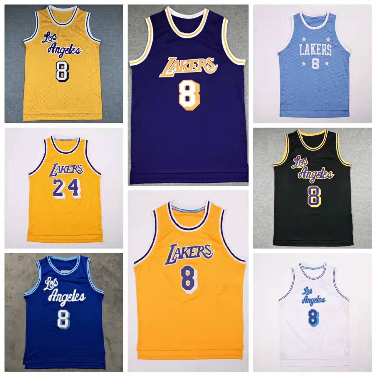 Los Angele s Retro Basketball jersey 8 24 Bryant Mesh sleeveless Vintage Jerseys Men MENS, Colour 1
Los Angele s Retro Basketball jersey 8 24 Bryant Mesh sleeveless Vintage Jerseys Men MENS, Colour 1