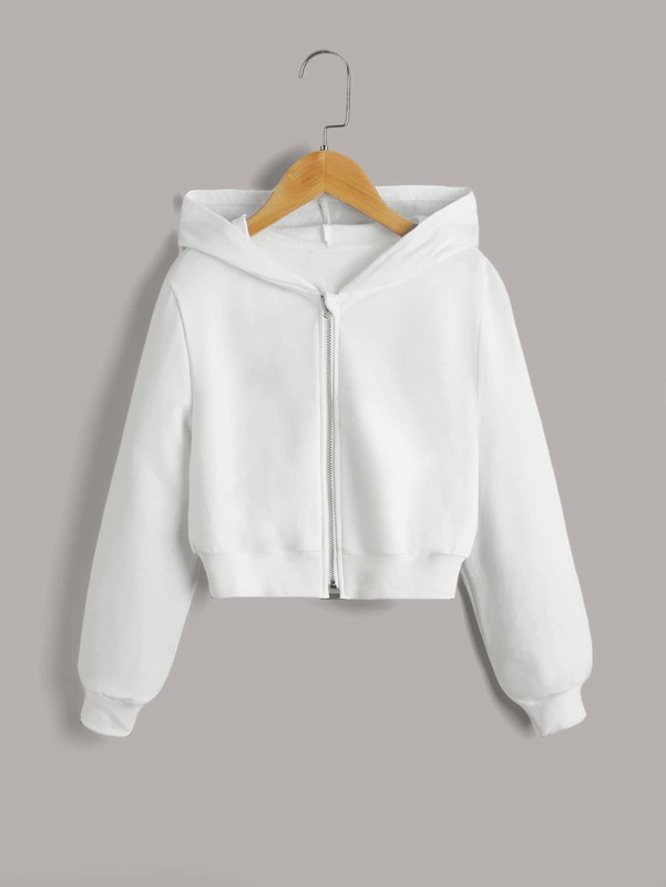 Teen Girls Kangaroo Pocket Zip Up Hoodie SHE