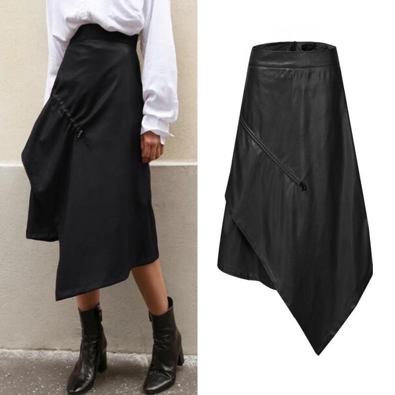 ZANZEA Women' Faux Leather Skirts Stylish Asymmetrical Vestidos Casual High Waist Mid-Calf Sundress Female Robe Skirt Plus Size, Black
ZANZEA Women' Faux Leather Skirts Stylish Asymmetrical Vestidos Casual High Waist Mid-Calf Sundress Female Robe Skirt Plus Size, Black