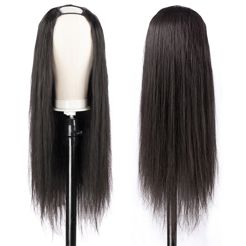 150% Glueless Straight U Part Wigs Malaysian Human Wig Hine Made Remy Hair Wigs U Part