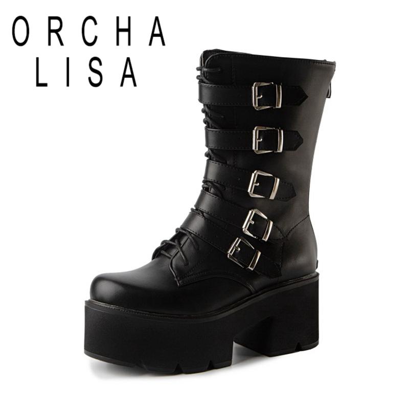 ORCHALISA Ladies Ankle Boots New 2021 Square Toe 7.5cm Block Heels Platform Patent Leather Belt Buckle Zip Stylish Autumn C2284, Black patent leather
ORCHALISA Ladies Ankle Boots New 2021 Square Toe 7.5cm Block Heels Platform Patent Leather Belt Buckle Zip Stylish Autumn C2284, Black patent leather
