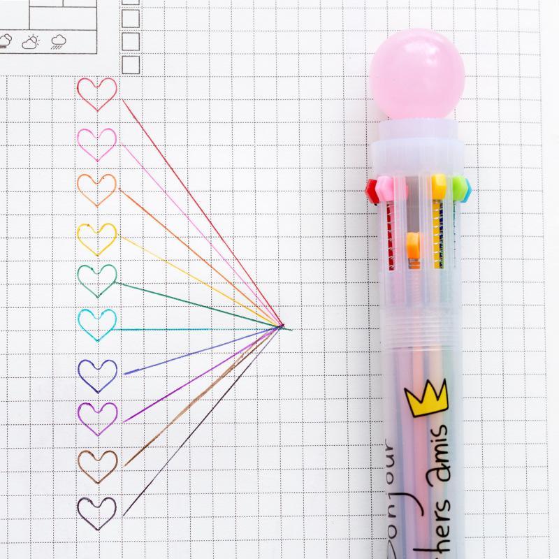 1pcs Kawaii Crown Multi Color Ballpoint Pen Crystal ball 10 Refill In 1 Body Spot Liner Marker Stationery Office School A69761, Random 1 pen
1pcs Kawaii Crown Multi Color Ballpoint Pen Crystal ball 10 Refill In 1 Body Spot Liner Marker Stationery Office School A69761, Random 1 pen