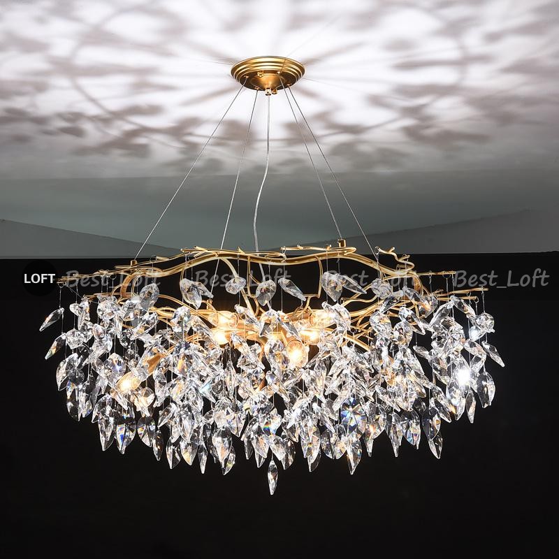 Chandeliers Lustre Crystal Pendant Lamp Gold Branch Lights Lighting Lamparas Modernas Salones Hotel Grandes LED Chandelier
Chandeliers Lustre Crystal Pendant Lamp Gold Branch Lights Lighting Lamparas Modernas Salones Hotel Grandes LED Chandelier