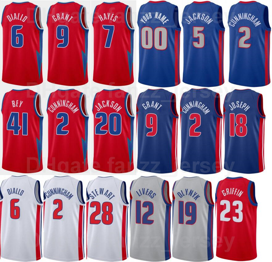 Basketball 75th Anniversary Printed Cade Cunningham Jersey 2 Jerami Grant 9 Killian Hayes 7 Saddiq Bey 41 Cory Joseph 18 Hamidou Diallo 6 Isaiah Stewart 28 Sport, 75th red
Basketball 75th Anniversary Printed Cade Cunningham Jersey 2 Jerami Grant 9 Killian Hayes 7 Saddiq Bey 41 Cory Joseph 18 Hamidou Diallo 6 Isaiah Stewart 28 Sport, 75th red