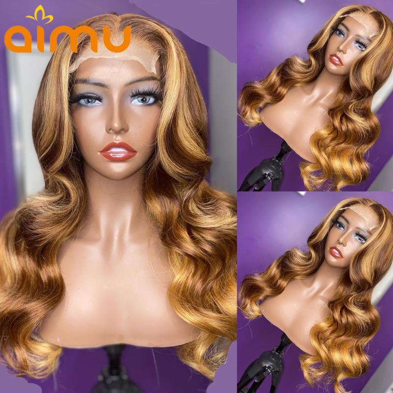 Brown Honey Blonde 13X6 Lace Frontal Wigs HD Loose Body Wave Colored Highlight Human Hair Wigs Remy Pre Plucked Bleached Knots, As pic
Brown Honey Blonde 13X6 Lace Frontal Wigs HD Loose Body Wave Colored Highlight Human Hair Wigs Remy Pre Plucked Bleached Knots, As pic