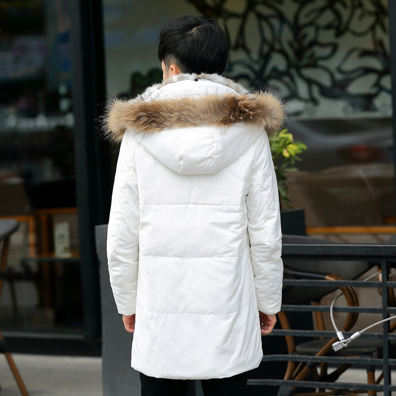 Thick Down Men Winter Jackets Mans Duck Down Coat Cashmere Wool Parka Mans Jacket Coats Rabbit Fur Hooded Parkas Outerwear New 201104