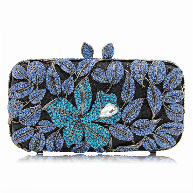 New Arrival Crystal Mini Chain Women Shoulder Bag Ladies Black Evening Clutches Bags Blue Floral Leaves Female Party Purses
New Arrival Crystal Mini Chain Women Shoulder Bag Ladies Black Evening Clutches Bags Blue Floral Leaves Female Party Purses