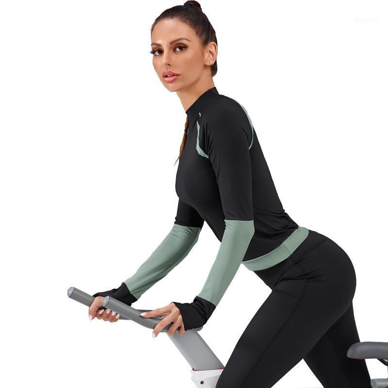 Black Splicing Green Yoga Set Women Gym Fitness Yoga Clothing Sports Wear Female Workout High Waist Leggings + Top Shirt Suit1
Black Splicing Green Yoga Set Women Gym Fitness Yoga Clothing Sports Wear Female Workout High Waist Leggings + Top Shirt Suit1