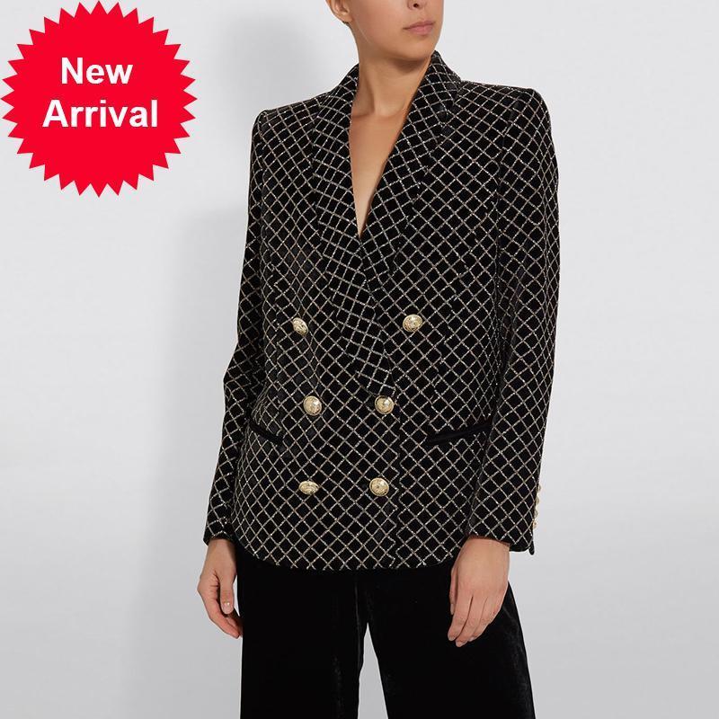 Runway 2021 New Winter Designer Women's Jacket Double Breasted Lion Buttons Shimmer Chess Shawl Collar Velvet Blazer Clothes K8QN, Beige
Runway 2021 New Winter Designer Women's Jacket Double Breasted Lion Buttons Shimmer Chess Shawl Collar Velvet Blazer Clothes K8QN, Beige