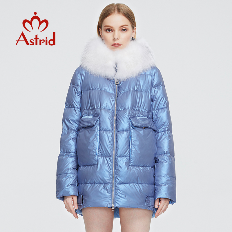 Astrid New Winter Women's coat women warm parka fashion thick Jacket with fox fur hooded large sizes female clothing 9519 201019