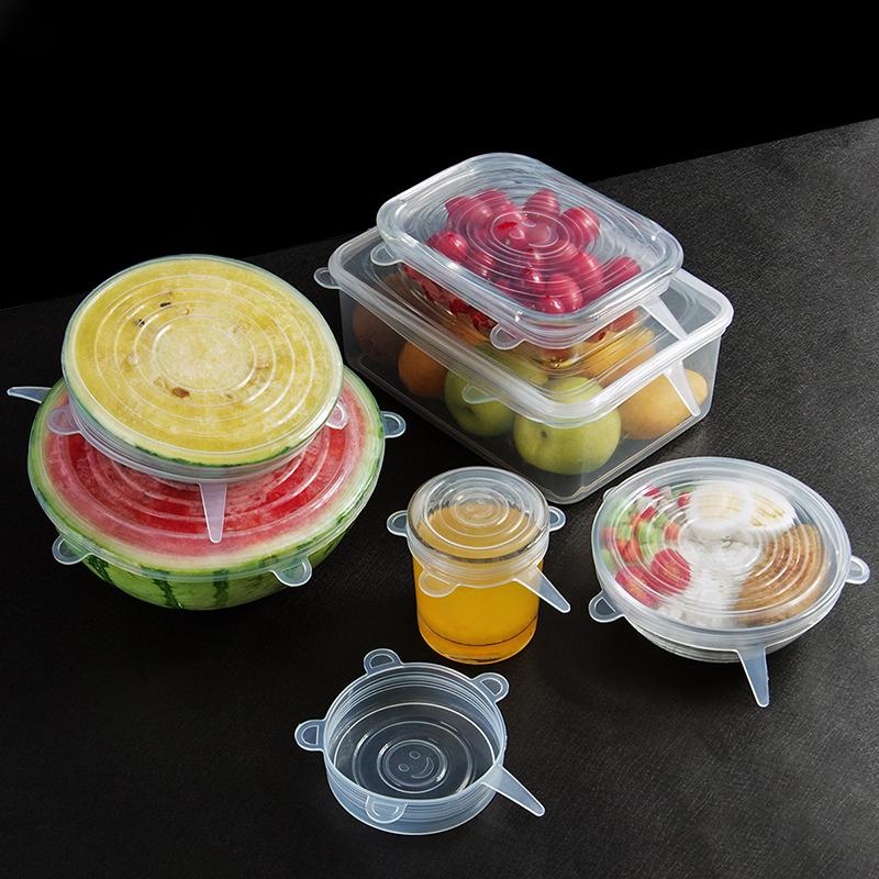6Pcs Silicone Stretch Lids Reusable Airtight Wrap Covers Keeping Fresh Seal Bowl Stretchy Wrap Cover Kitchen Cookware
6Pcs Silicone Stretch Lids Reusable Airtight Wrap Covers Keeping Fresh Seal Bowl Stretchy Wrap Cover Kitchen Cookware
