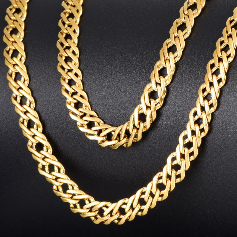 Double Curb Link Chain Mens Necklace Yellow Gold Filled Fashion Unique Jewelry Chain
Double Curb Link Chain Mens Necklace Yellow Gold Filled Fashion Unique Jewelry Chain