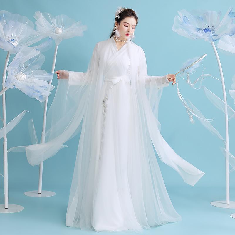 Hanfu Women Traditional Chinese Dance Costumes White Fairy Dress Folk Dance Costumes Daily Hanfu Stage Festival Outfit SL4148, As picture
Hanfu Women Traditional Chinese Dance Costumes White Fairy Dress Folk Dance Costumes Daily Hanfu Stage Festival Outfit SL4148, As picture