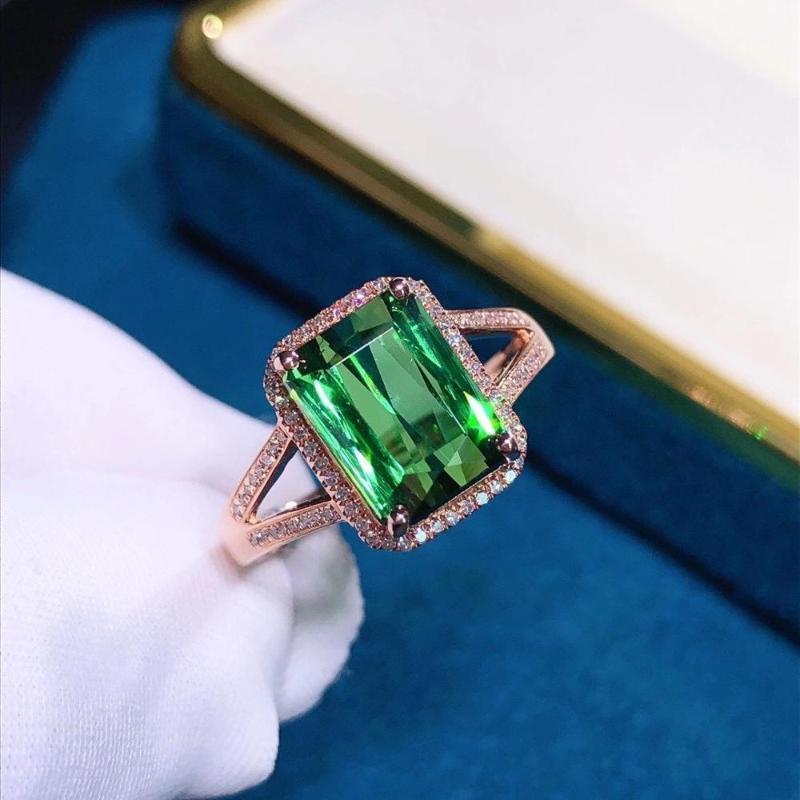 H820 Green Tourmaline Ring 18 K Gold Jewel Natural Green Tourmaline 3.9ct Gemstones Diamonds Female Rings for Women Fine Ring1
H820 Green Tourmaline Ring 18 K Gold Jewel Natural Green Tourmaline 3.9ct Gemstones Diamonds Female Rings for Women Fine Ring1