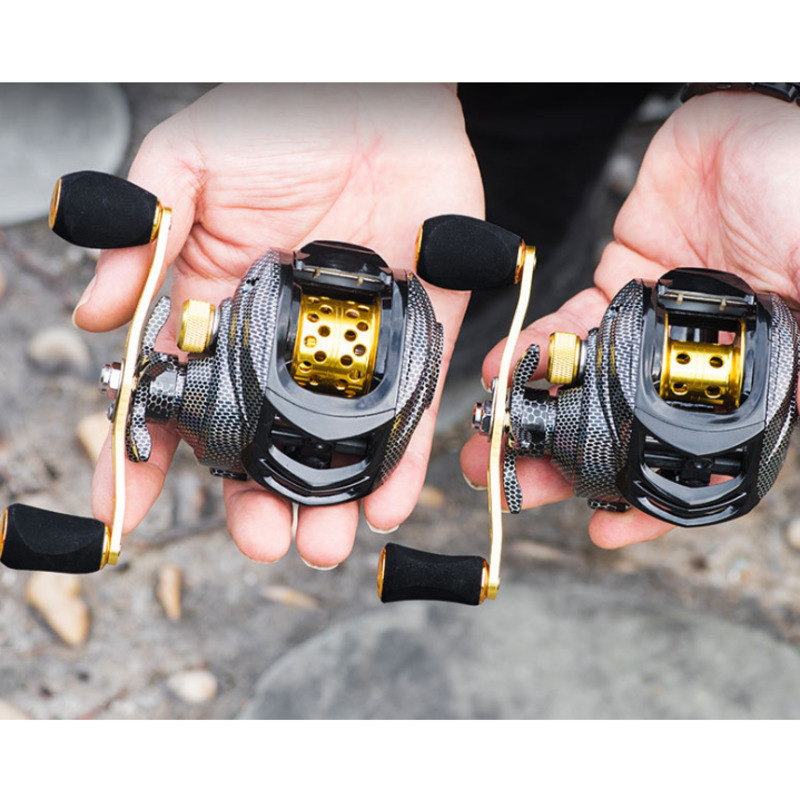 6.3:1 Baitcast Fishing Reel 13 Bearing Large Line Capacity Lightweight Left-handed Right-handed Bait Casting Fishing Wheel Tool T191015