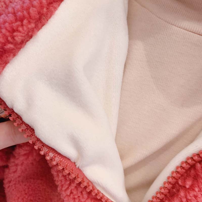 Winter 2020 new children's and girls' embroidered smiling face cashmere suit children's clothing wholesale 11-24X1019