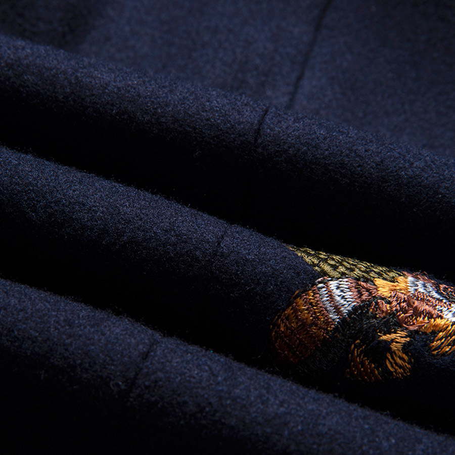 Mens One Button Blazer Bee Embroidery Wedding Smart Casual Slim Fit Jacket High Quality Big Size 6XL Navy Blue Clothes Male T208 Y200930