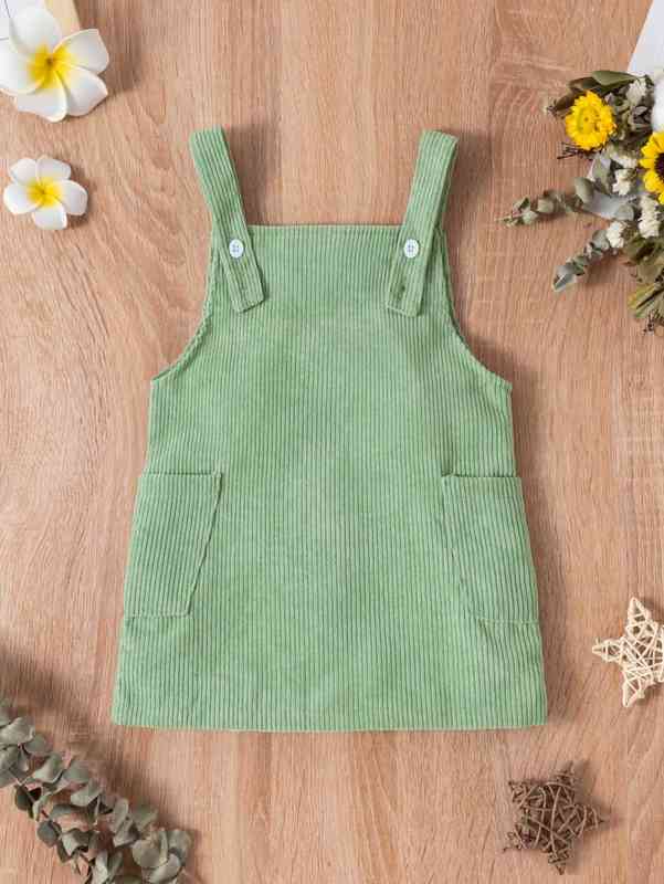 Baby Pocket Side Corduroy Overall Dress SHE