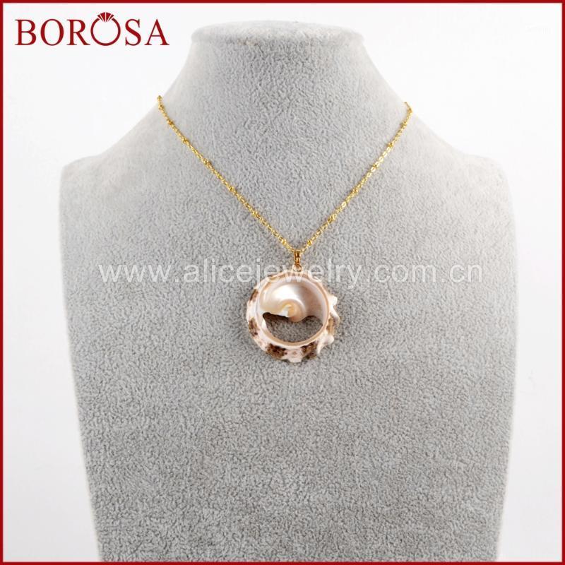 BOROSA 5/10PCS 16" Gold Color Round Natural Shell Slice Pendant Necklace Jewelry For Women Girls As New Year Gift G1610-N1
BOROSA 5/10PCS 16" Gold Color Round Natural Shell Slice Pendant Necklace Jewelry For Women Girls As New Year Gift G1610-N1