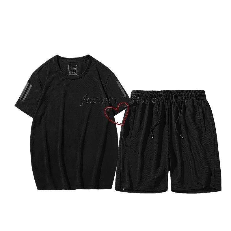 Summer Men's Sports Casual Suit Viscose Fiber Short-Sleeved T-shirt Shorts Loose Plus-sized Fashion Fat Lard-Bucket, White sets
Summer Men's Sports Casual Suit Viscose Fiber Short-Sleeved T-shirt Shorts Loose Plus-sized Fashion Fat Lard-Bucket, White sets