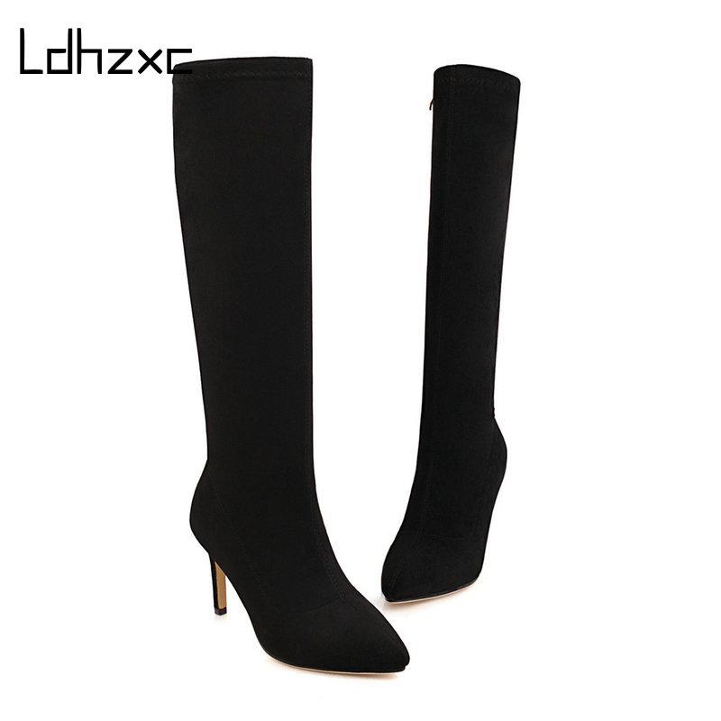 LDHZXC Big Size 34-48 New Brand Women Boots Pointed Toe Stiletto High Heels Boots Sexy Knee High Women Nightclub Shoes, Black
LDHZXC Big Size 34-48 New Brand Women Boots Pointed Toe Stiletto High Heels Boots Sexy Knee High Women Nightclub Shoes, Black