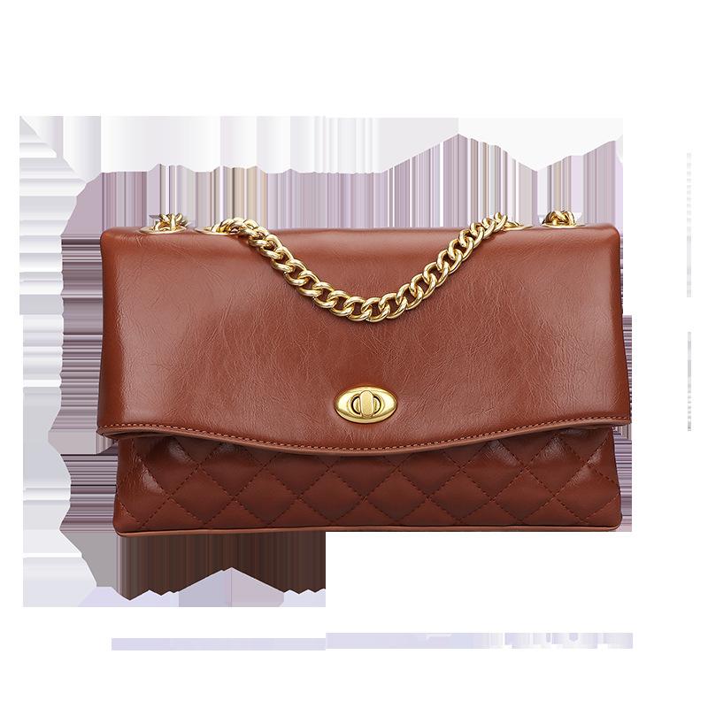 New Women's Single Shoulder Bags Fashion Simple Original Japanese Retro Style Messenger Bags Wax Skin Chain FD-XXF-19201, Black
New Women's Single Shoulder Bags Fashion Simple Original Japanese Retro Style Messenger Bags Wax Skin Chain FD-XXF-19201, Black