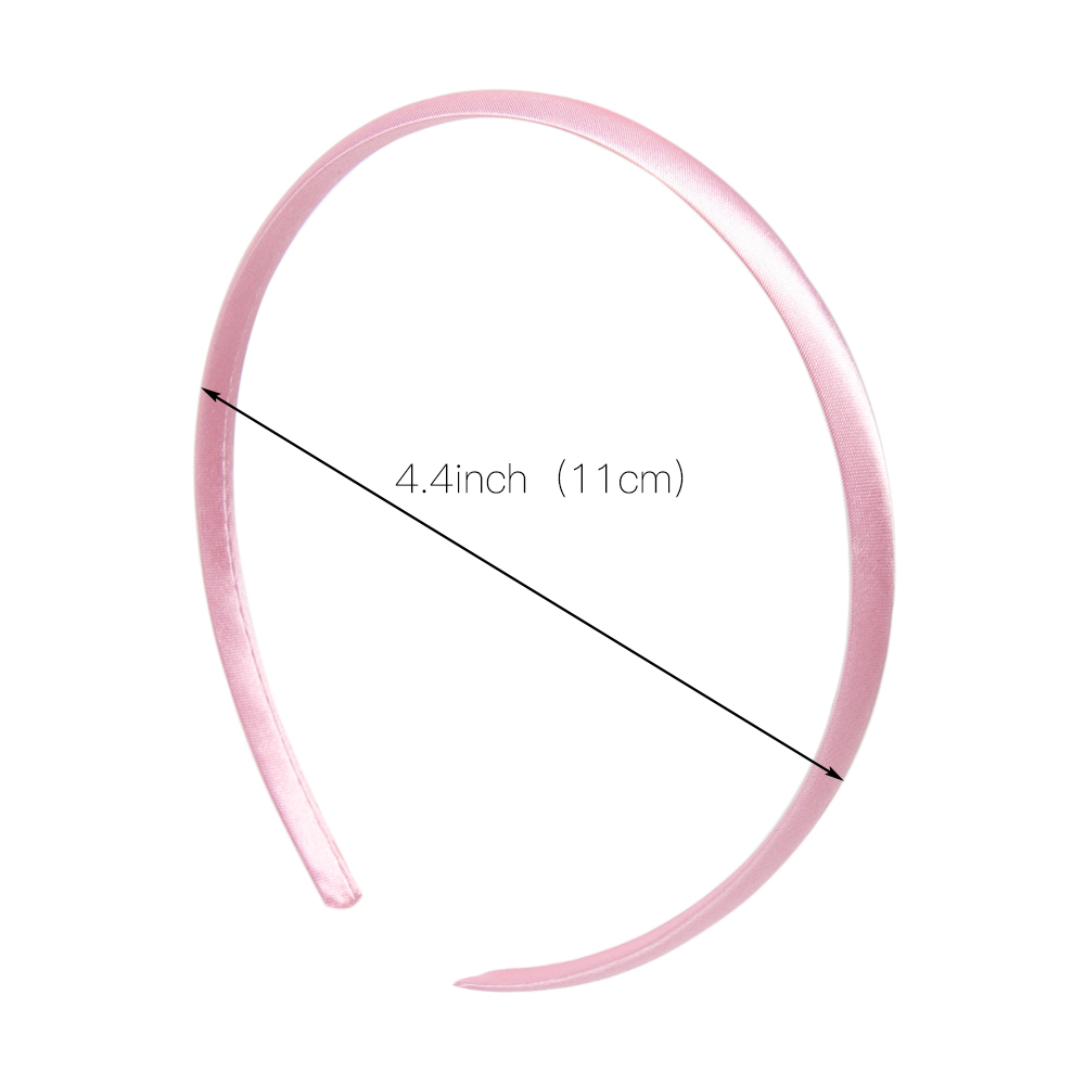 100Pieces/lot Solid Satin Covered Headband For Kid Girls 10 mm Width Candy Color Hairband Hair Accessories Hair Hoop LJ200903