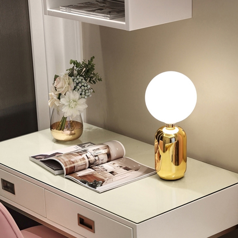 Elegant Glass Ball Bedside Table Lamp for Modern Interiors Versatile Design