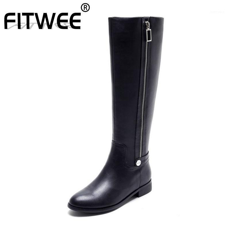 FITWEE Real Leather Women Retro Simple Knee High Boots Zipper Flats Winter Shoes Office Work Buckle Motorcycle Boots Size 34-421, Black
FITWEE Real Leather Women Retro Simple Knee High Boots Zipper Flats Winter Shoes Office Work Buckle Motorcycle Boots Size 34-421, Black
