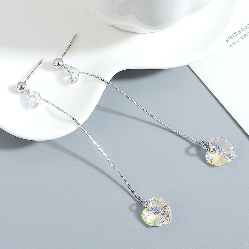Dangle & Chandelier Sweet Crystals From Love Heart Drop Earrings For Women Long Crystal Tassel Jewelry
Dangle & Chandelier Sweet Crystals From Love Heart Drop Earrings For Women Long Crystal Tassel Jewelry