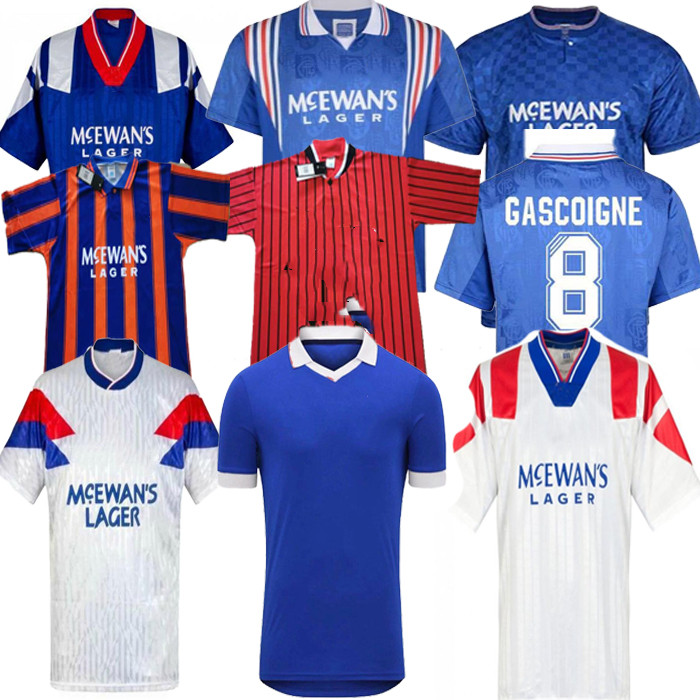 87 90 92 94 96 97 99 01 Glasgow Rangers Retro soccer jerseys blue away white GASCOIGNE LAUDRUP Soccer Shirts MCCOIST football kits Uniforms, Black;yellow
87 90 92 94 96 97 99 01 Glasgow Rangers Retro soccer jerseys blue away white GASCOIGNE LAUDRUP Soccer Shirts MCCOIST football kits Uniforms, Black;yellow