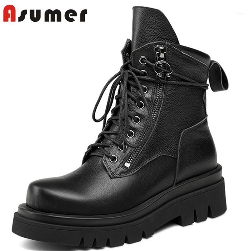 Asumer 2021 hot sale genuine leather shoes thick bottom women's motorcycle boots fashion cool casual ankle boots woman black1, Black
Asumer 2021 hot sale genuine leather shoes thick bottom women's motorcycle boots fashion cool casual ankle boots woman black1, Black
