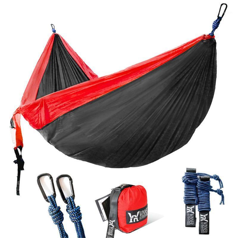 Single & Double Camping Hammock with Hammock Tree Straps Portable Parachute Nylon for Backpacking Travel1
Single & Double Camping Hammock with Hammock Tree Straps Portable Parachute Nylon for Backpacking Travel1