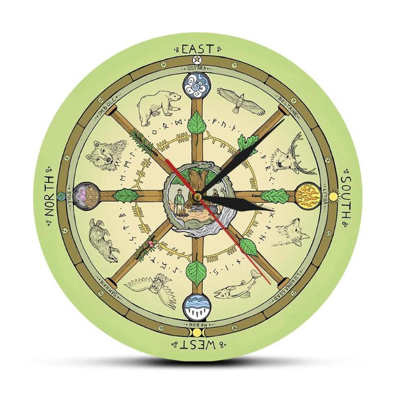 The Wheel Of The Year Print Wall Clock Ancient Symbols Orientation Wall Art Clock For Living Room Hanging Timepieces Home Décor
The Wheel Of The Year Print Wall Clock Ancient Symbols Orientation Wall Art Clock For Living Room Hanging Timepieces Home Décor