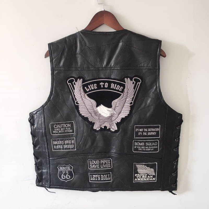 2021 New De Couro Motocicleta, Colete Bordado, Para Primavera, Sem Mangas, Punk, Com Decote Em V, Tamanho Grande Yt50106 57UG, Black
2021 New De Couro Motocicleta, Colete Bordado, Para Primavera, Sem Mangas, Punk, Com Decote Em V, Tamanho Grande Yt50106 57UG, Black