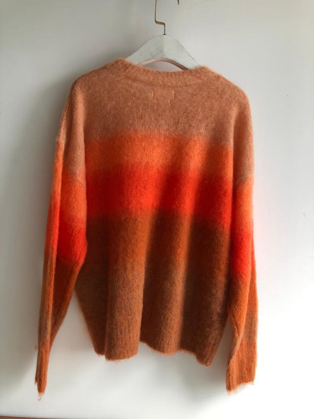 Gentle Colors Women Sweater Gradient Rainbow Color Mohair Pullover Sweater 201221