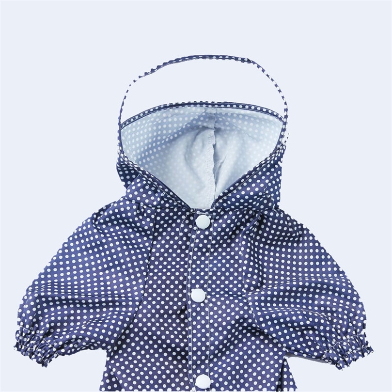 Cute Raincoat Cat Hooded Rain Coat for Small Medium Big Pet Pointed Dog Clothes Waterproof Jacket with Hat Yorkie Teddy 201223 Free shipping