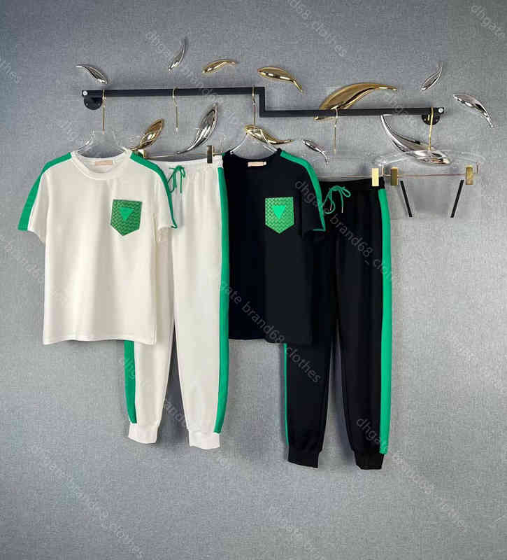 22ss women designer tracksuit summer cotton t shirts pants 2 piece suit 5A pullover solid color t-shirt stitching elastic waist casual sweatpants female Apparel
22ss women designer tracksuit summer cotton t shirts pants 2 piece suit 5A pullover solid color t-shirt stitching elastic waist casual sweatpants female Apparel